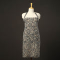 Black - kalamkari cotton apron with pocket 36 - handcrafted