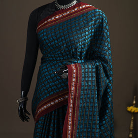 Mercerised Cotton Silk Khun Saree with Blouse Piece 16