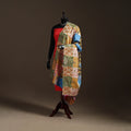 Multicolor - Bengal Hand Embroidery Patchwork Reversible Silk Kantha Dupatta 69