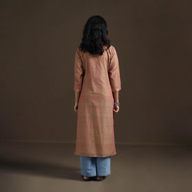 Mangalagiri Pure Handwoven Cotton Mirror Work Straight Kurta for women 11