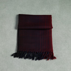 Brown - Kumaun Handwoven Pure Merino Wool Scarf 168
