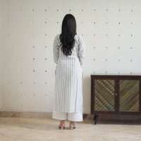 White - Cotton Straight Jacquard Kurta 11