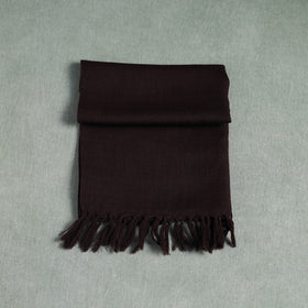 Brown - Kumaun Handwoven Pure Merino Wool Scarf 164