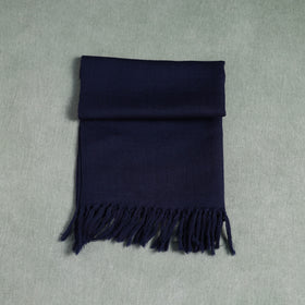 Blue - Kumaun Handwoven Pure Merino Wool Scarf 163