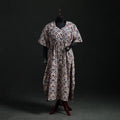 Kalamkari Hand Block Print Natural Dyed Cotton Kaftan (Long) 07