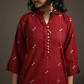 Jacquard Cotton Short Kurta for Women 28