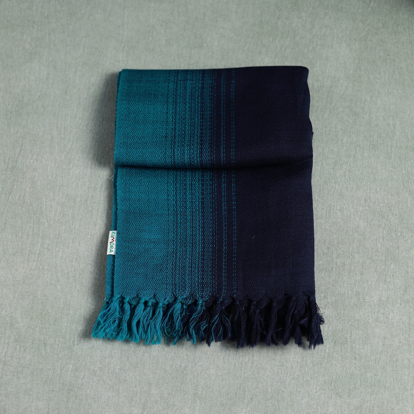 Multicolor - Double Shade Kumaun Handwoven Pure Merino Wool Stole 157