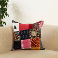 Multicolor - handcrafted cotton patchwork cushion cover 114