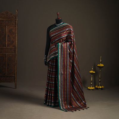 Mercerised Cotton Silk Khun Saree with Blouse Piece 19