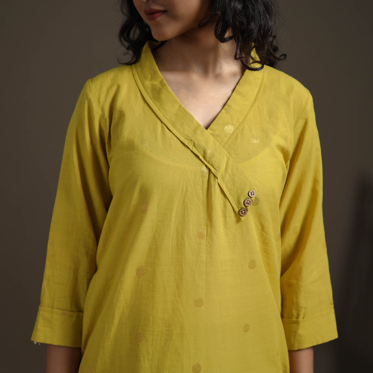 Jacquard Cotton Straight Long Kurta for Women 17
