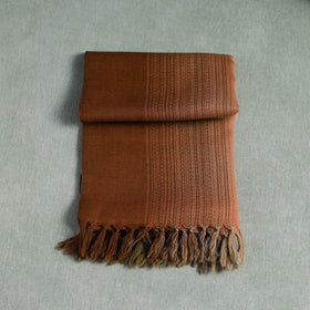 Brown - Double Shade Kumaun Handwoven Pure Merino Wool Stole 153