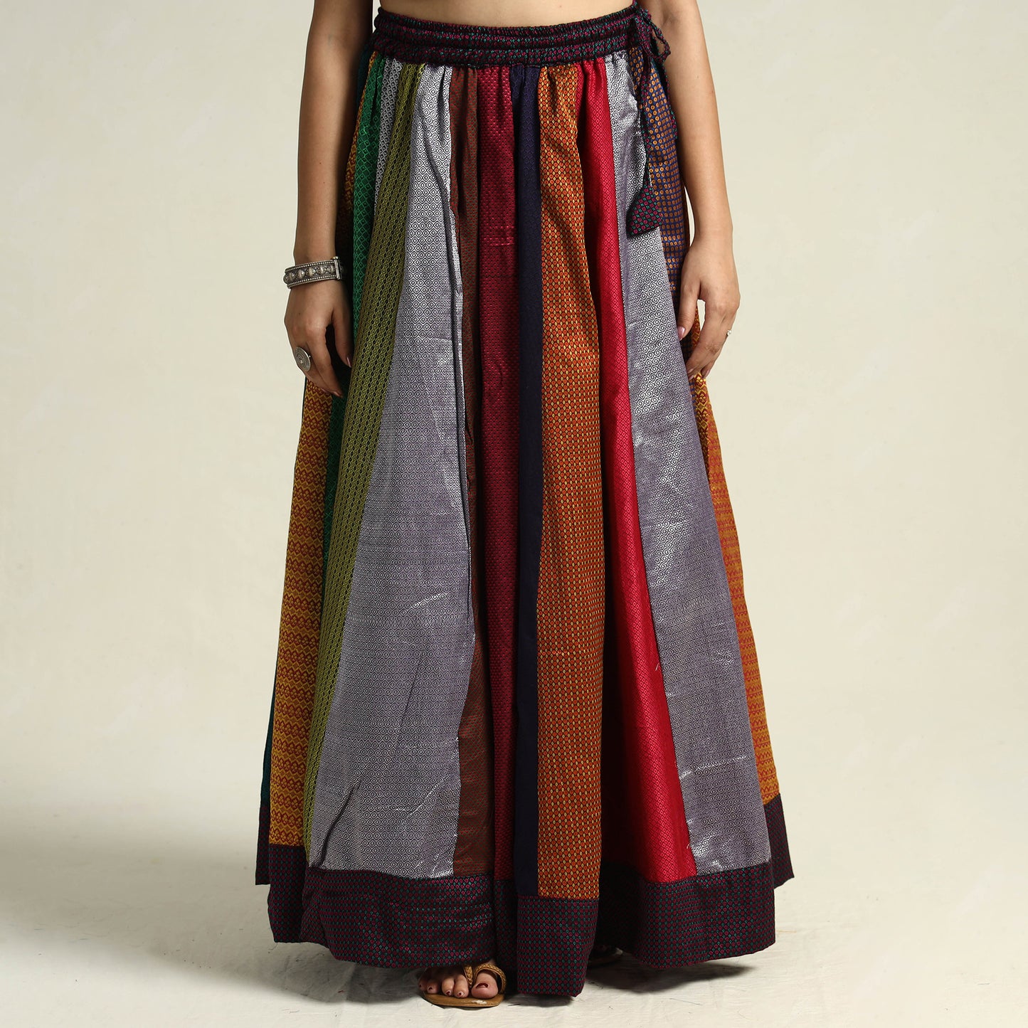 Multicolor - Khun Patchwork 24 Kali Cotton Long Skirt 08