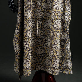 Kalamkari Hand Block Print Natural Dyed Cotton Kaftan (Long) 08