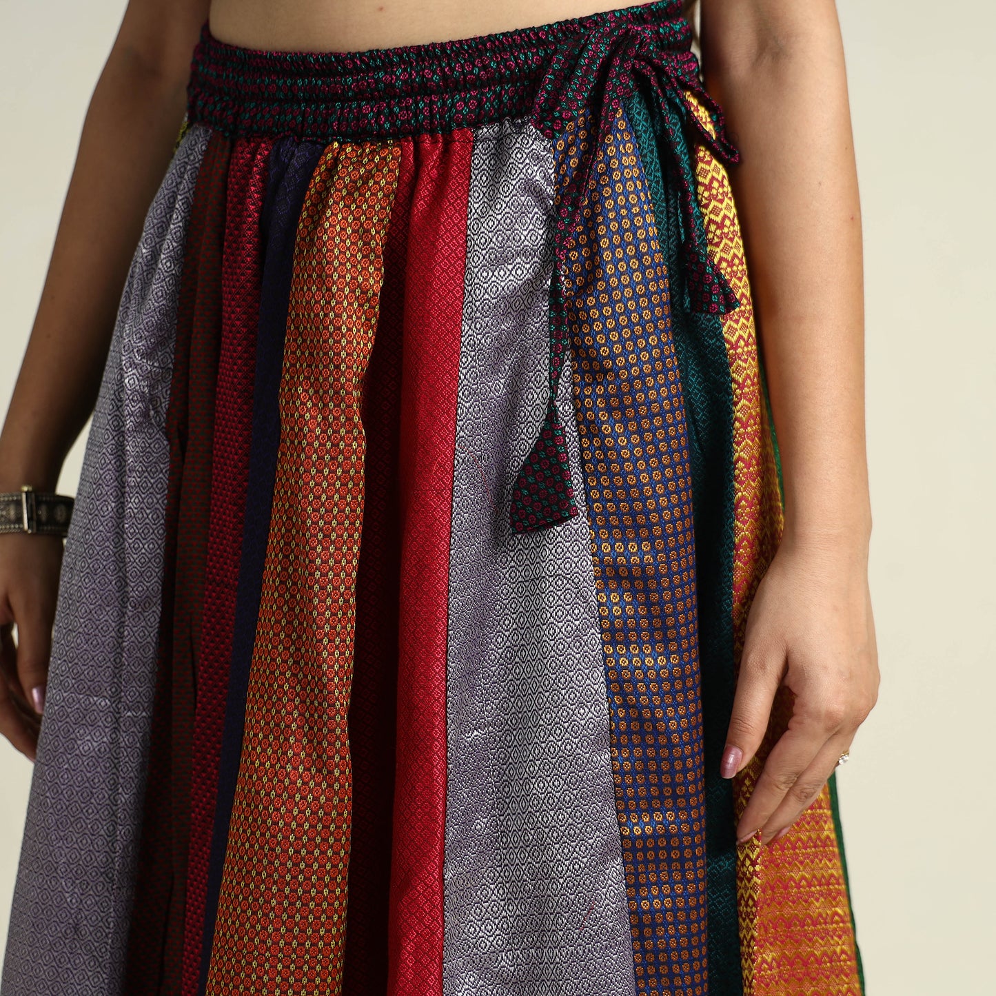 Multicolor - Khun Patchwork 24 Kali Cotton Long Skirt 08