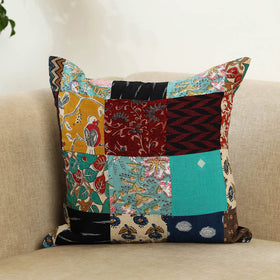 Multicolor - handcrafted cotton patchwork cushion cover 115