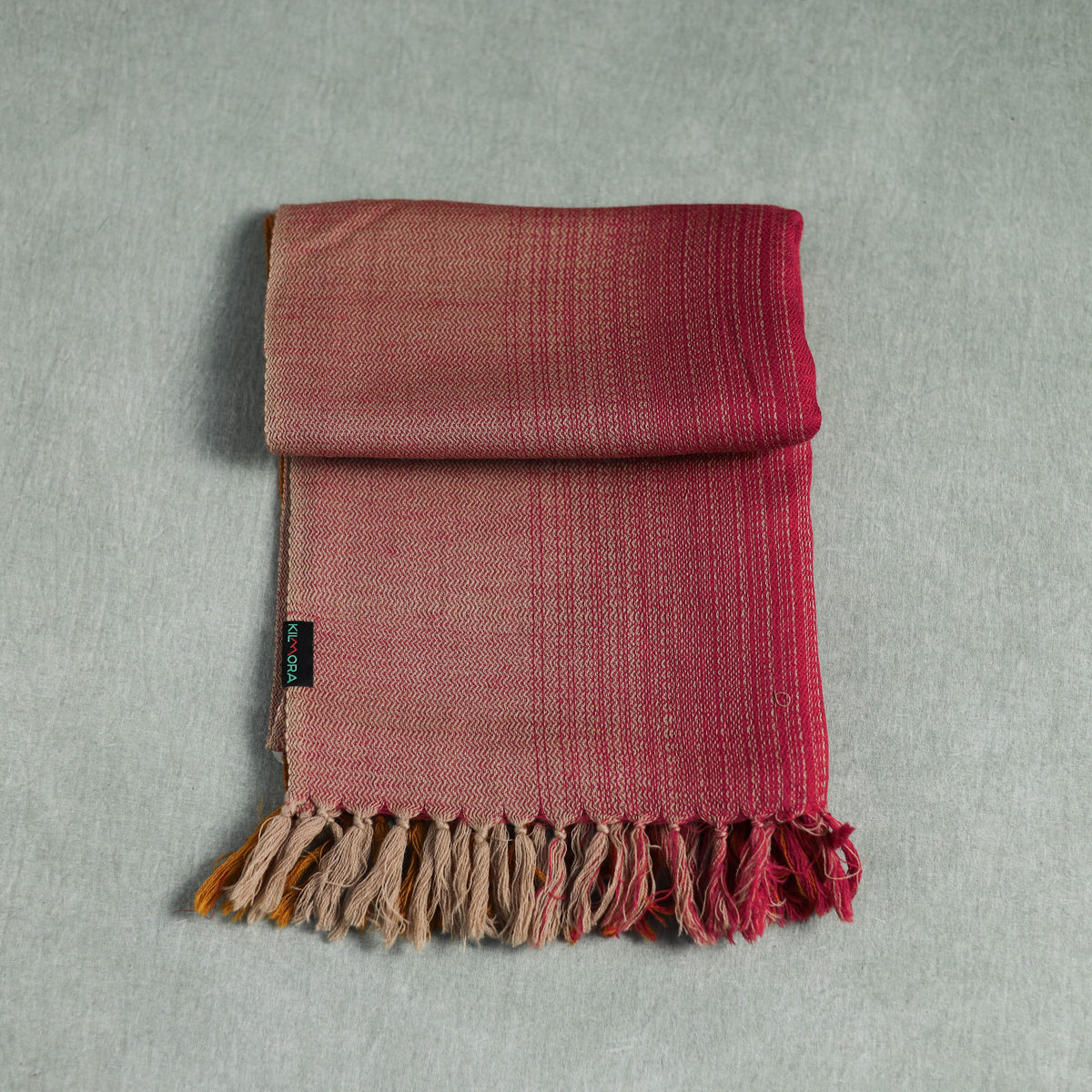 Multicolor - Double Shade Kumaun Handwoven Pure Merino Wool Stole 150