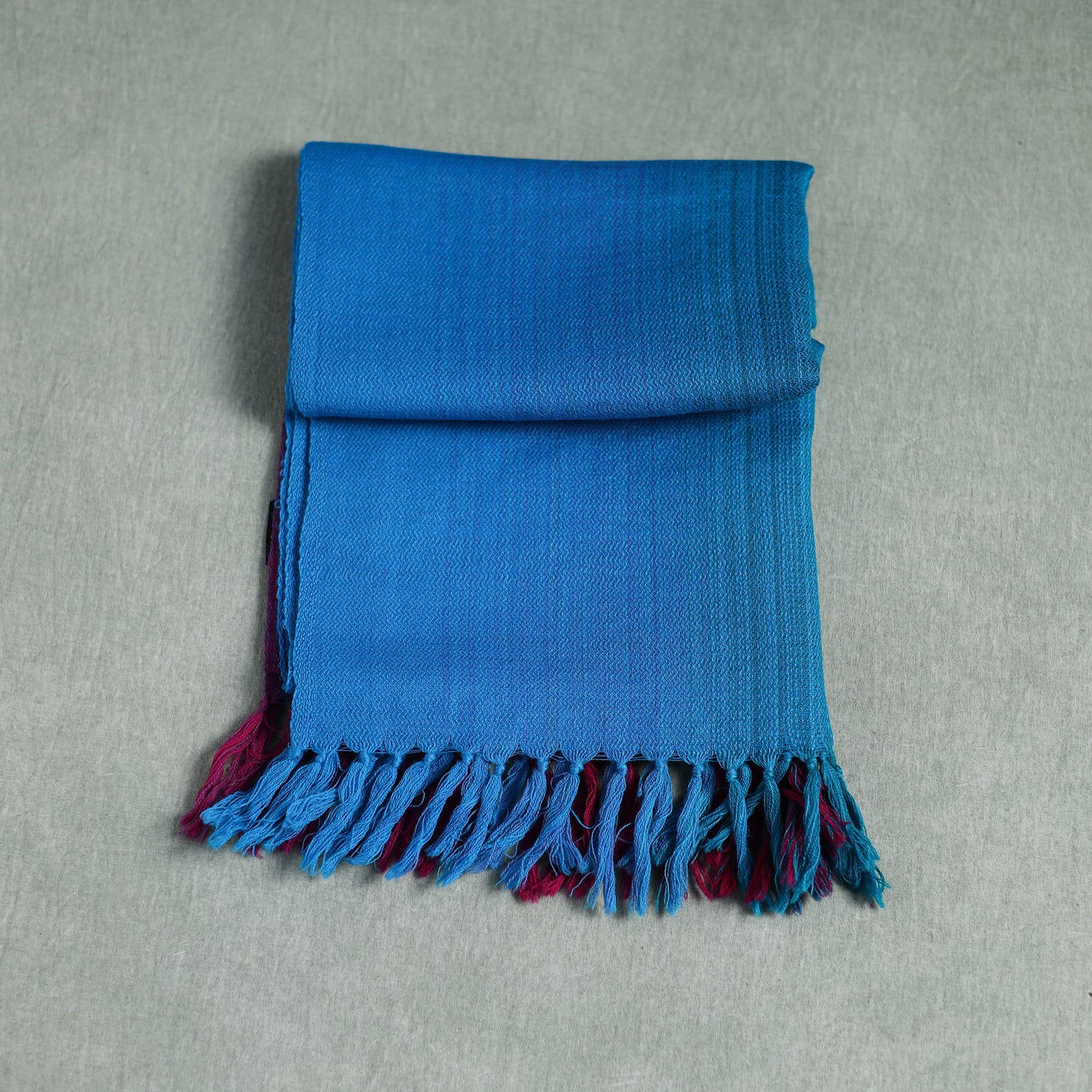 Multicolor - Double Shade Kumaun Handwoven Pure Merino Wool Stole 145
