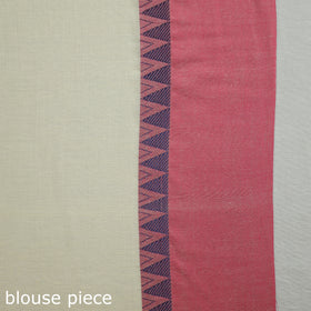 Yellow - bengal woven border handloom pure cotton saree 57