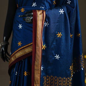 Mercerised Cotton Silk Embroidered Khun Saree with Blouse Piece 21