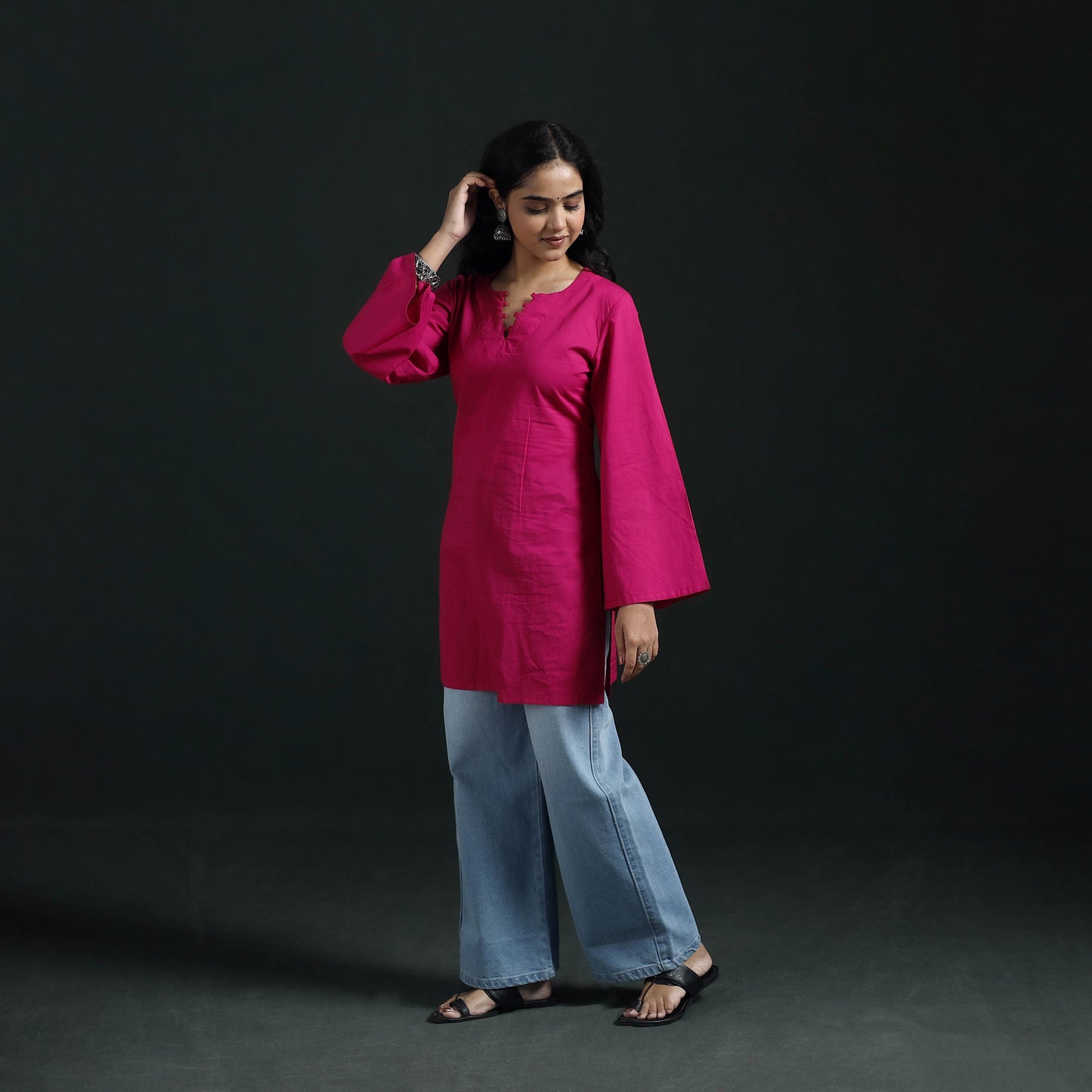 Plain Cotton Short Kurta for Women 12