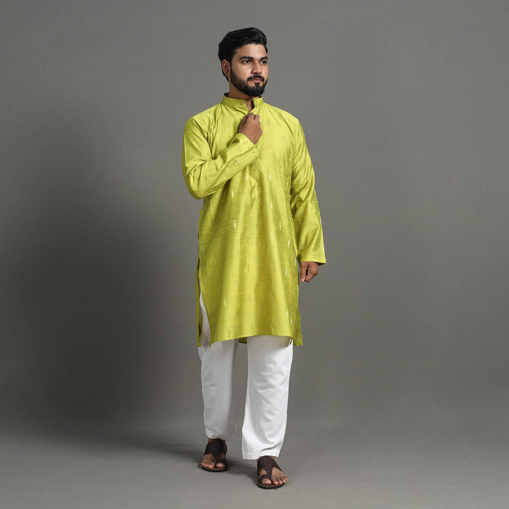  Silk Plain Men Kurta