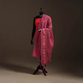 Multicolor - Bengal Hand Embroidery Patchwork Reversible Silk Kantha Dupatta 74