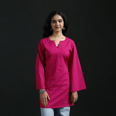 Plain Cotton Short Kurta for Women 12