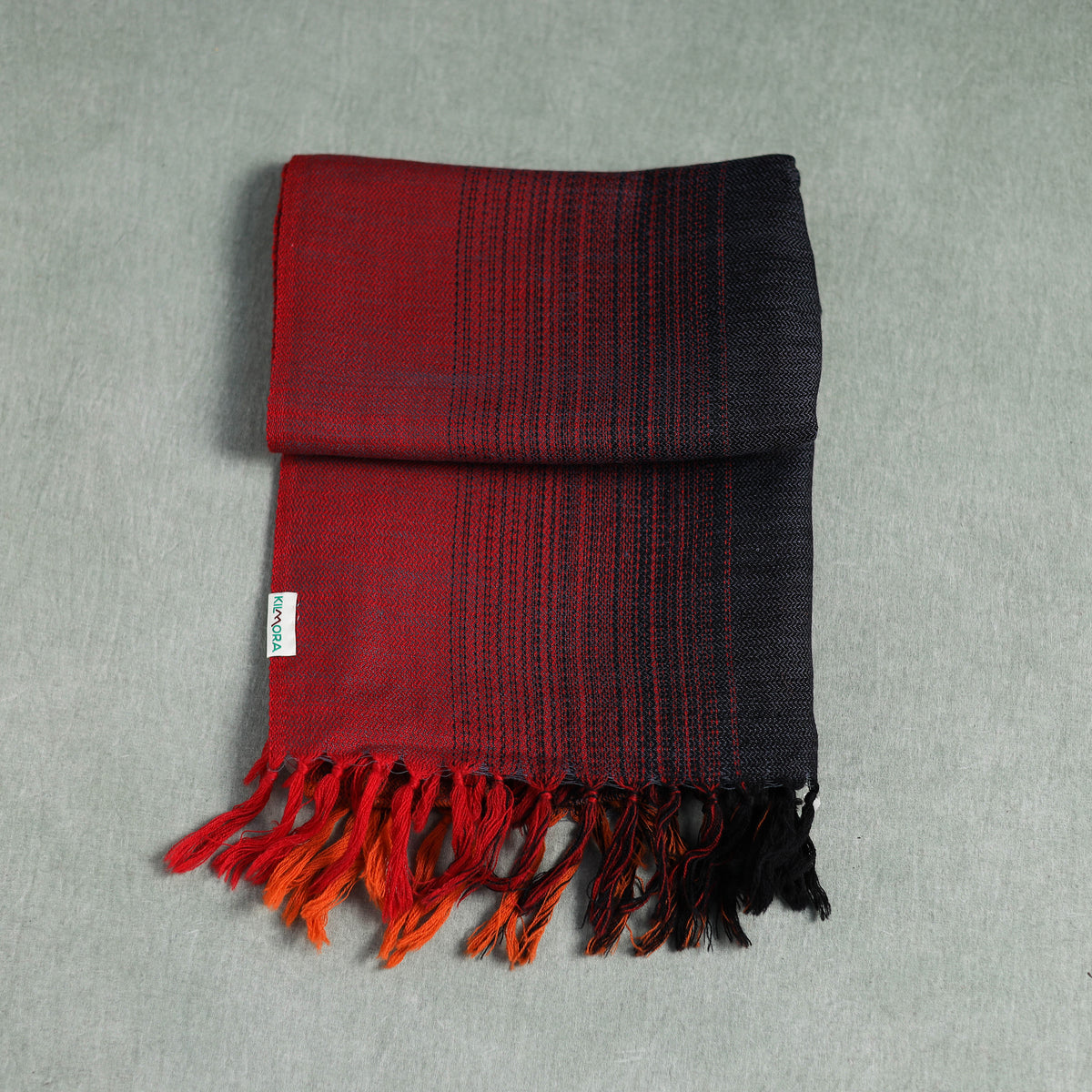 Multicolor - Double Shade Kumaun Handwoven Pure Merino Wool Stole 141