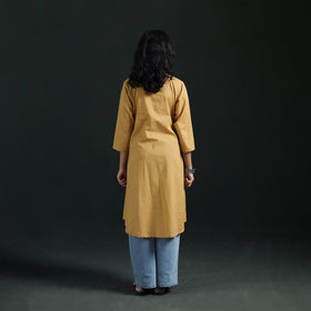 Plain Cotton A-Line Kurta for Women 09