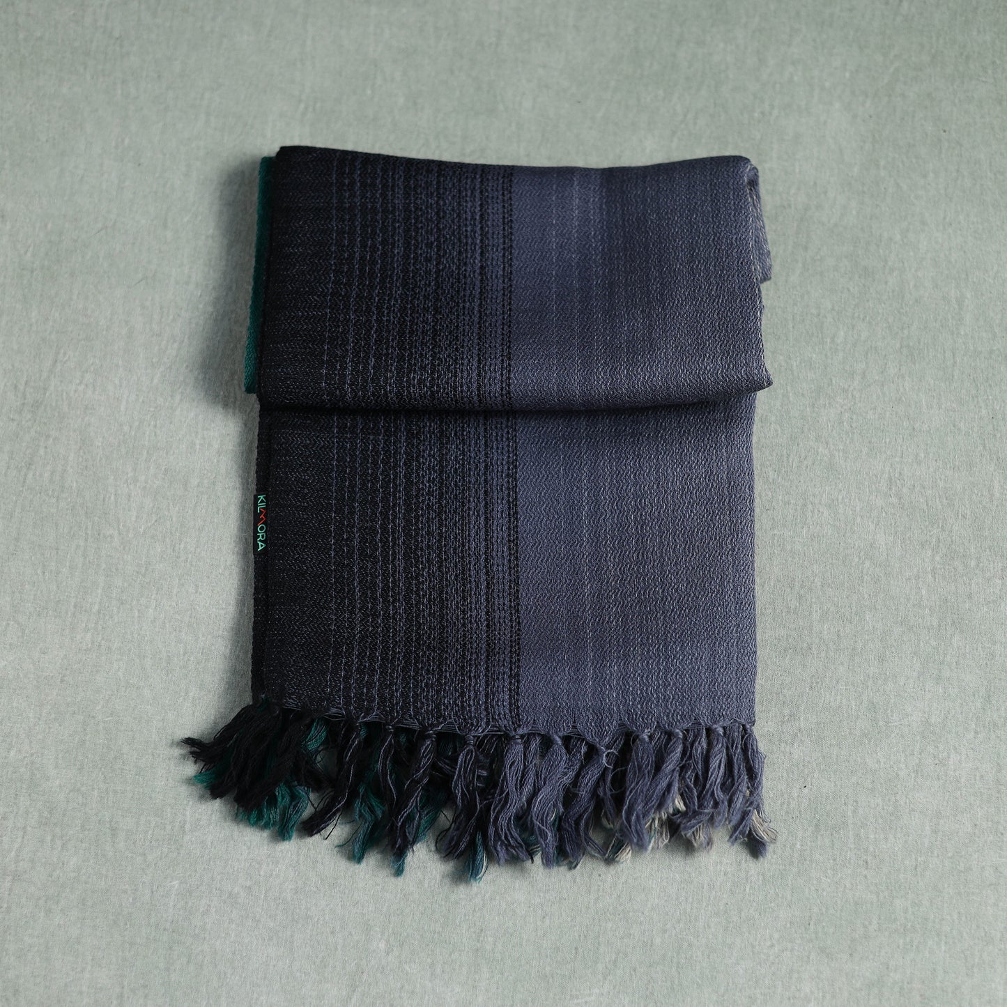 Multicolor - Double Shade Kumaun Handwoven Pure Merino Wool Stole 135