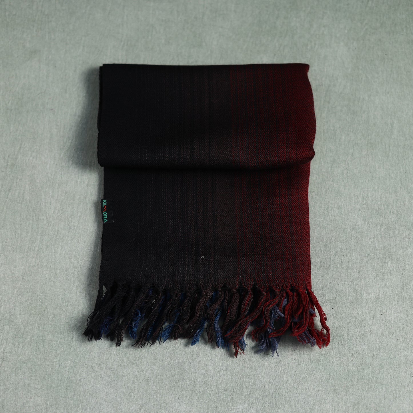 Multicolor - Double Shade Kumaun Handwoven Pure Merino Wool Stole 133