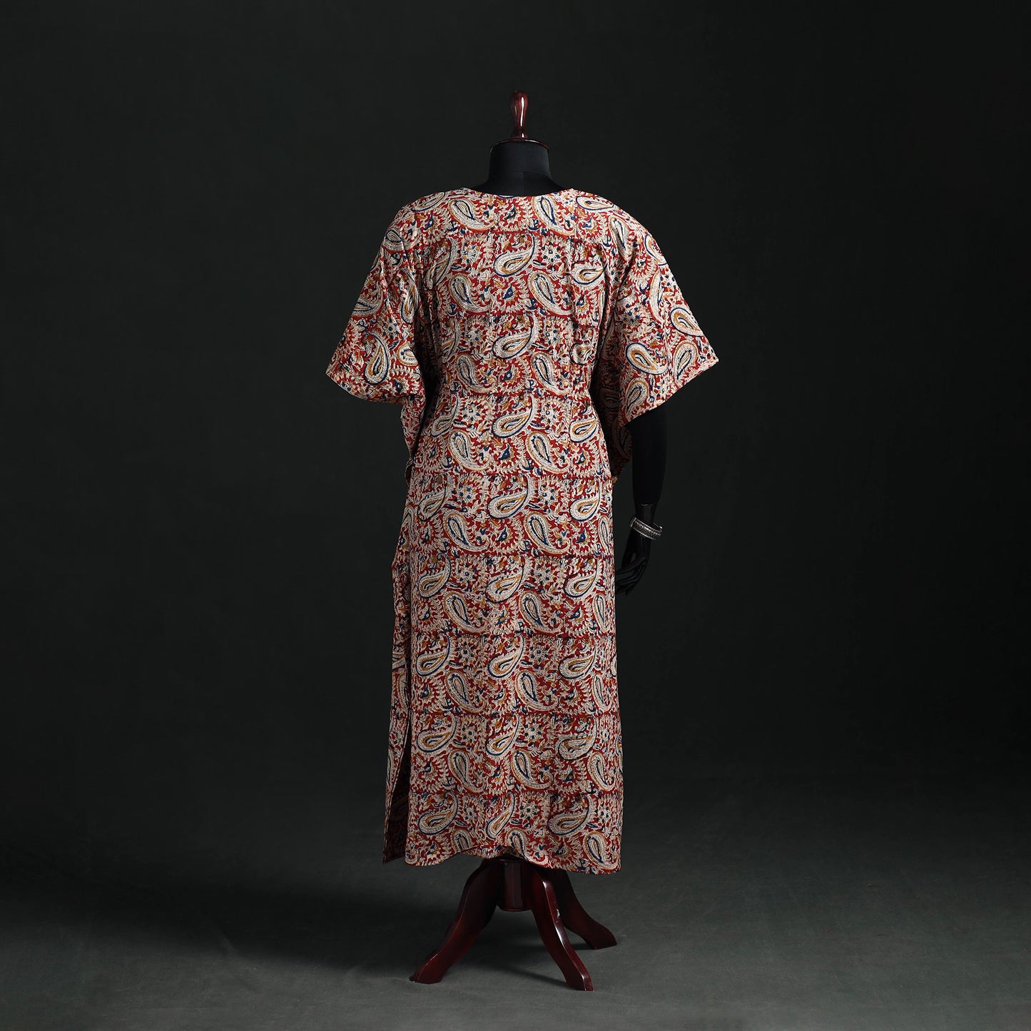 Kalamkari Hand Block Print Natural Dyed Cotton Kaftan (Long) 11