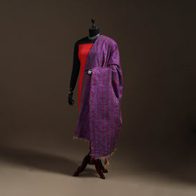 Multicolor - Bengal Hand Embroidery Patchwork Reversible Silk Kantha Dupatta 76