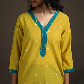 Jacquard Cotton Straight Long Kurta for Women 02