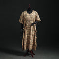 Kalamkari Hand Block Print Natural Dyed Cotton Kaftan (Long) 12