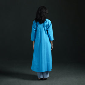 Plain Cotton A-Line Kurta for Women 03