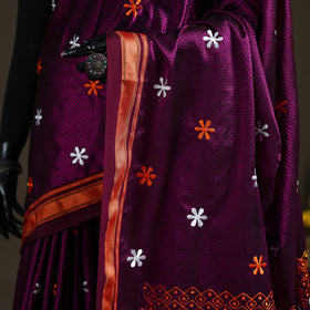 Mercerised Cotton Silk Embroidered Khun Saree with Blouse Piece 24