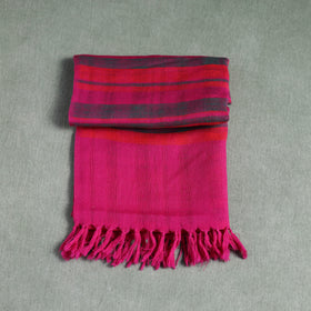Pink - Kumaun Handwoven Pure Merino Wool Stole 130