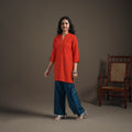 Jacquard Cotton Short Kurta for Women 30