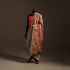 Bengal Hand Embroidery Patchwork Reversible Silk Kantha Dupatta 77