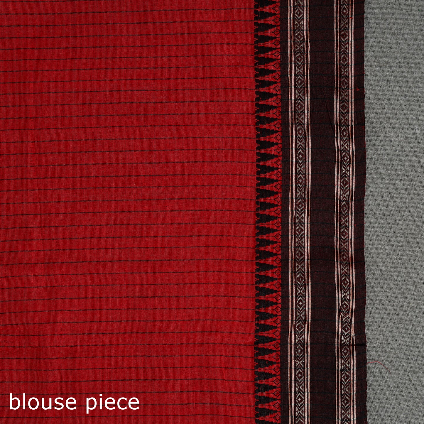 Red - Bengal Handwoven Cotton Stripes Begampuri Saree 27