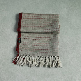 Grey - Kumaun Handwoven Pure Merino Wool Stole 128