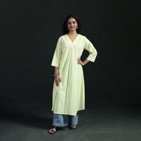 Plain Cotton A-Line Kurta for Women 04
