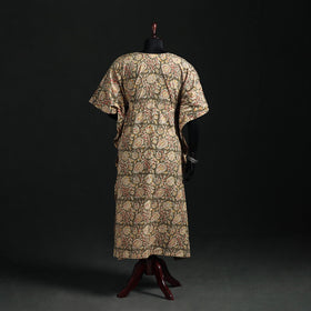 Kalamkari Hand Block Print Natural Dyed Cotton Kaftan (Long) 12