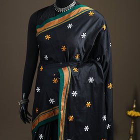 Mercerised Cotton Silk Embroidered Khun Saree with Blouse Piece 25