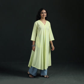 Plain Cotton A-Line Kurta for Women 04