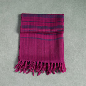 Pink - Kumaun Handwoven Pure Merino Wool Stole 127