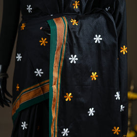 Mercerised Cotton Silk Embroidered Khun Saree with Blouse Piece 25