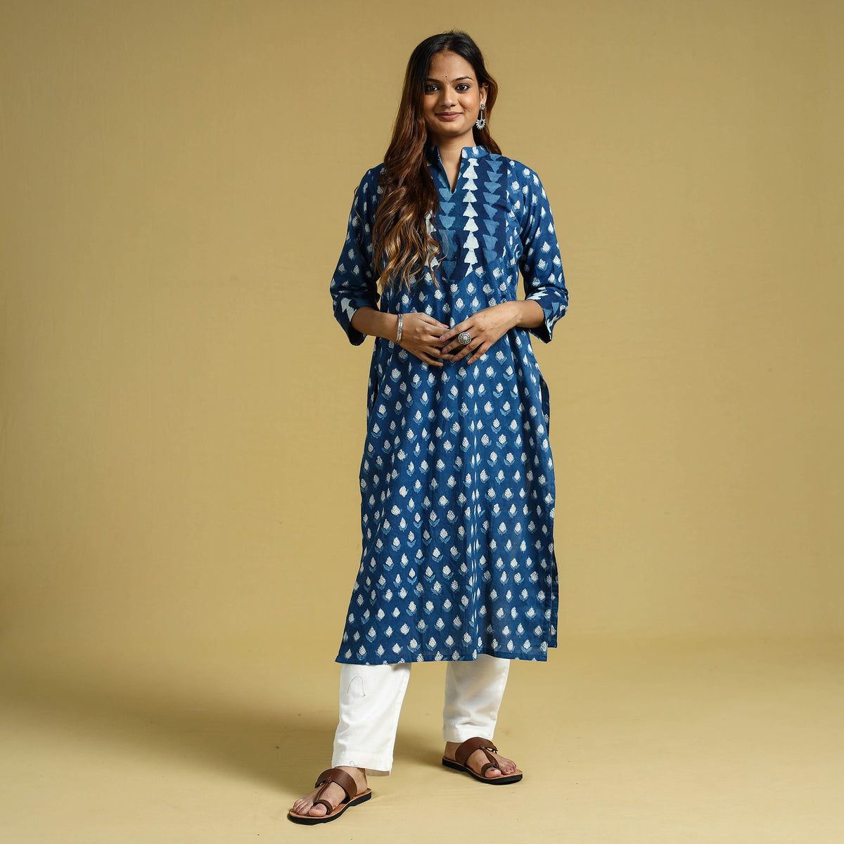 block printed kurta 