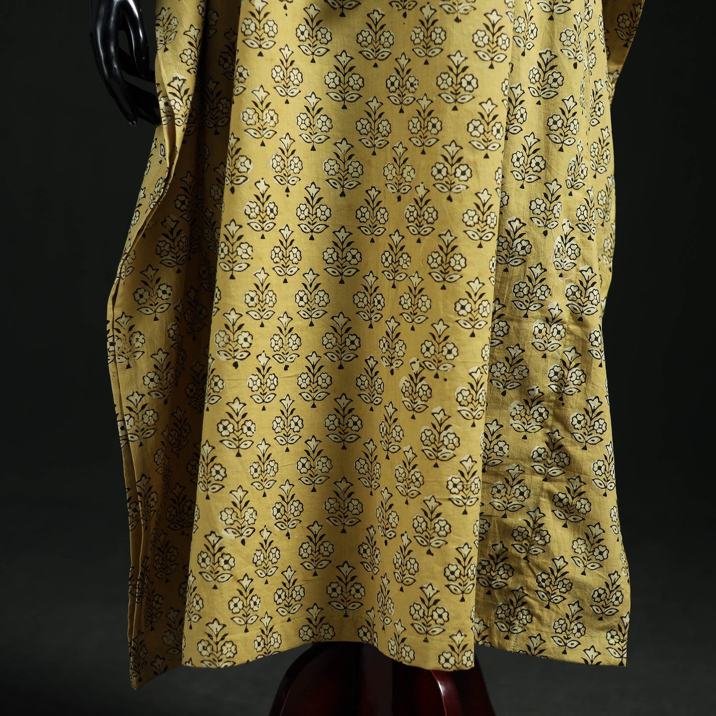 Akola Hand Block Print Natural Dyed Cotton Kaftan (Long) 65
